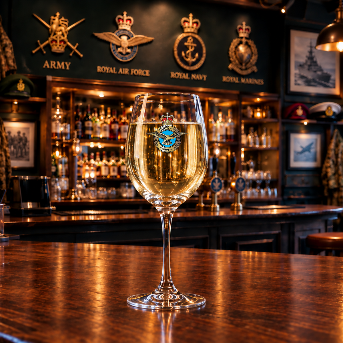 RAF Per ardua ad astra - Wine Glass | The Crafty Black Dog