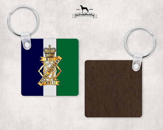 13th/18th Royal Hussars - Square Key Ring