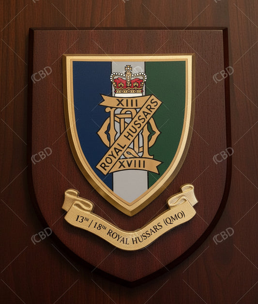 13th/18th Royal Hussars - Wall Shield Plaque | MOD Licensed Seller