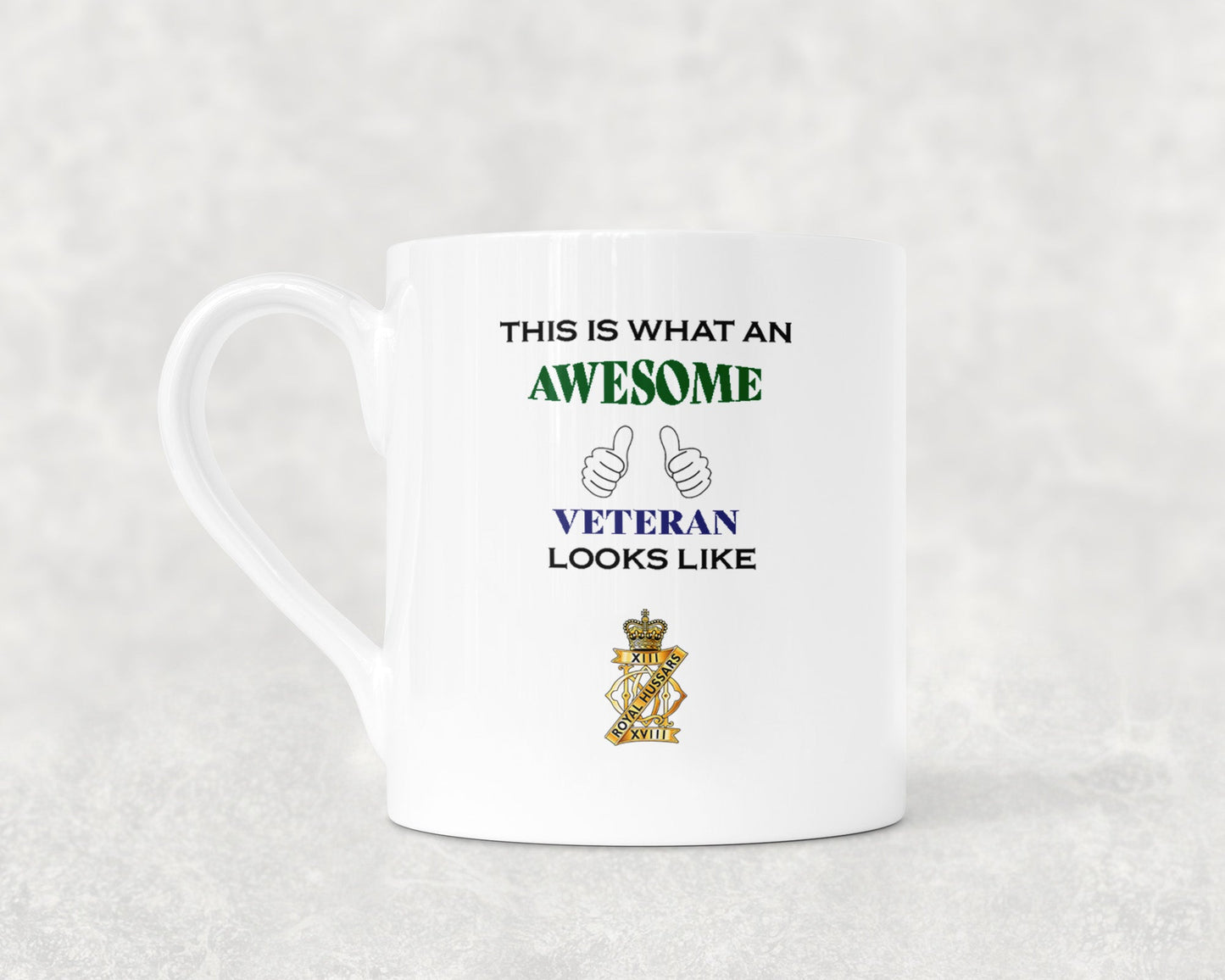 13th/18th Royal Hussars - Veteran - Bone China Mug