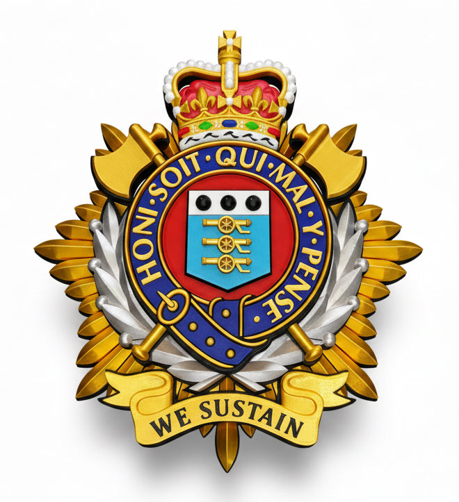 Royal Logistics Corps Queen's Crown Cap Badge