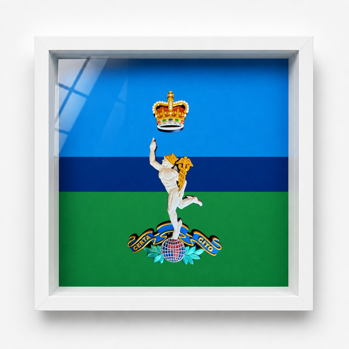 Royal Corps of Signals Cap Badge Display Frame Queen's Crown | Officially Licensed