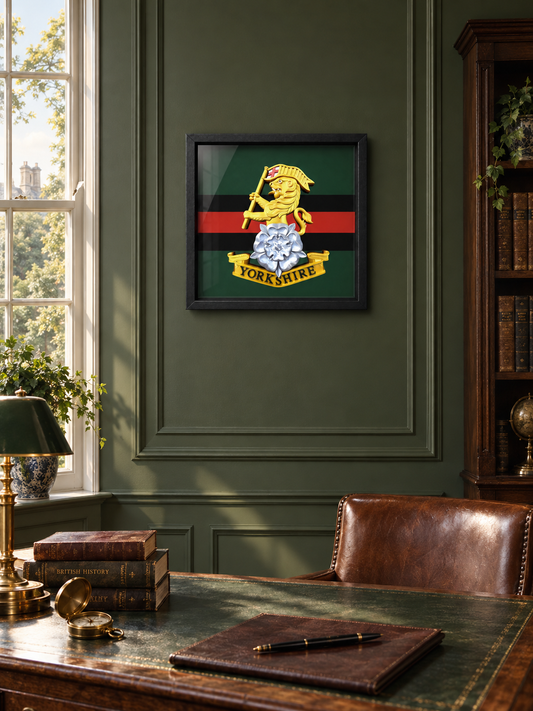 Royal Yorkshire Regiment Cap Badge Display Frame | Officially Licensed