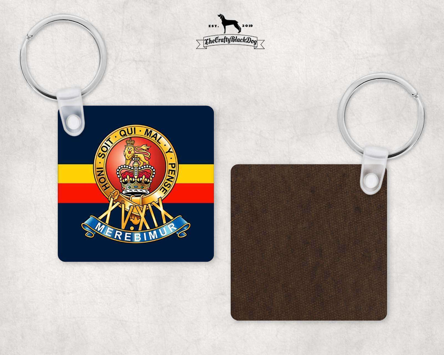 15th/19th The King's Royal Hussars - Square Key Ring