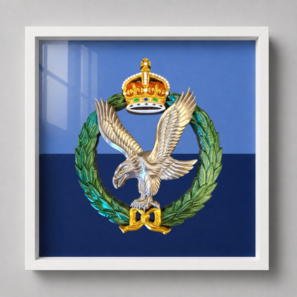 Army Air Corps Cap Badge Display Frame – Military Colours King's Crown | Officially Licensed