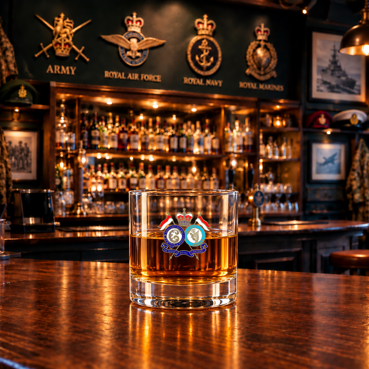 16th-5th Lancers (Wheel) - Whiskey Glass
