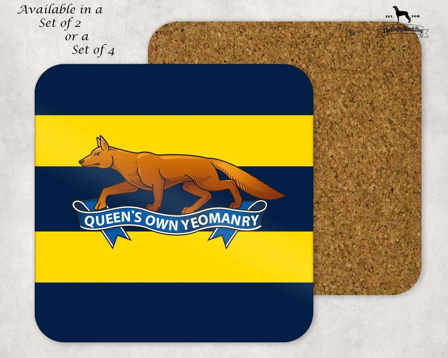 QUEEN'S OWN YEOMANRY - COASTER SET