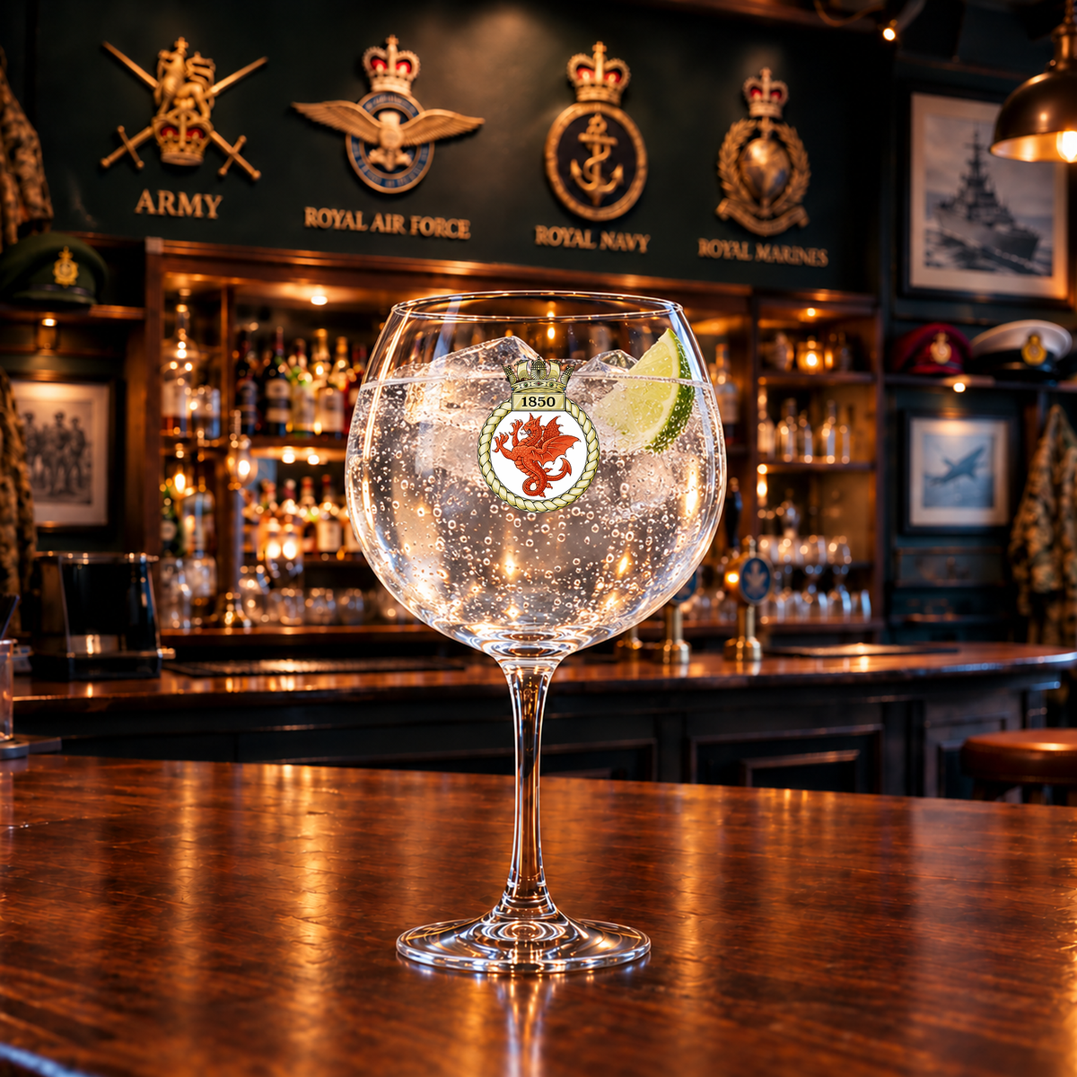 1850 Naval Air Squadron - Gin Glass | The Crafty Black Dog