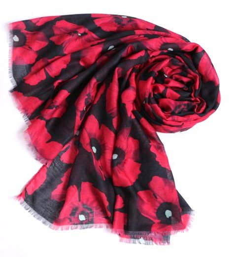 Poppy Red Scarf