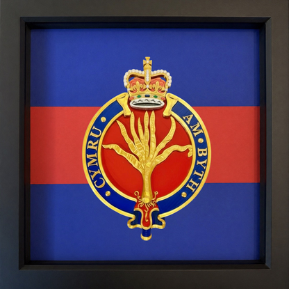 Welsh Guards Cap Badge Display Frame – Queen's Crown | Officially Licensed