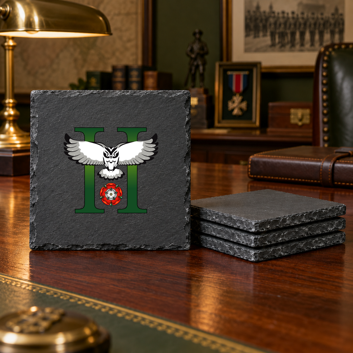 2 Military Intelligence Bn - Slate Coaster Set | The Crafty Black Dog