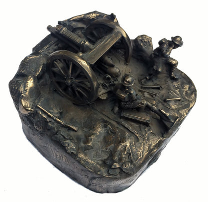 WW1 1Royal Artillery 18 Pounder Field Gun Cold Cast Bronze Statue | Handmade in England