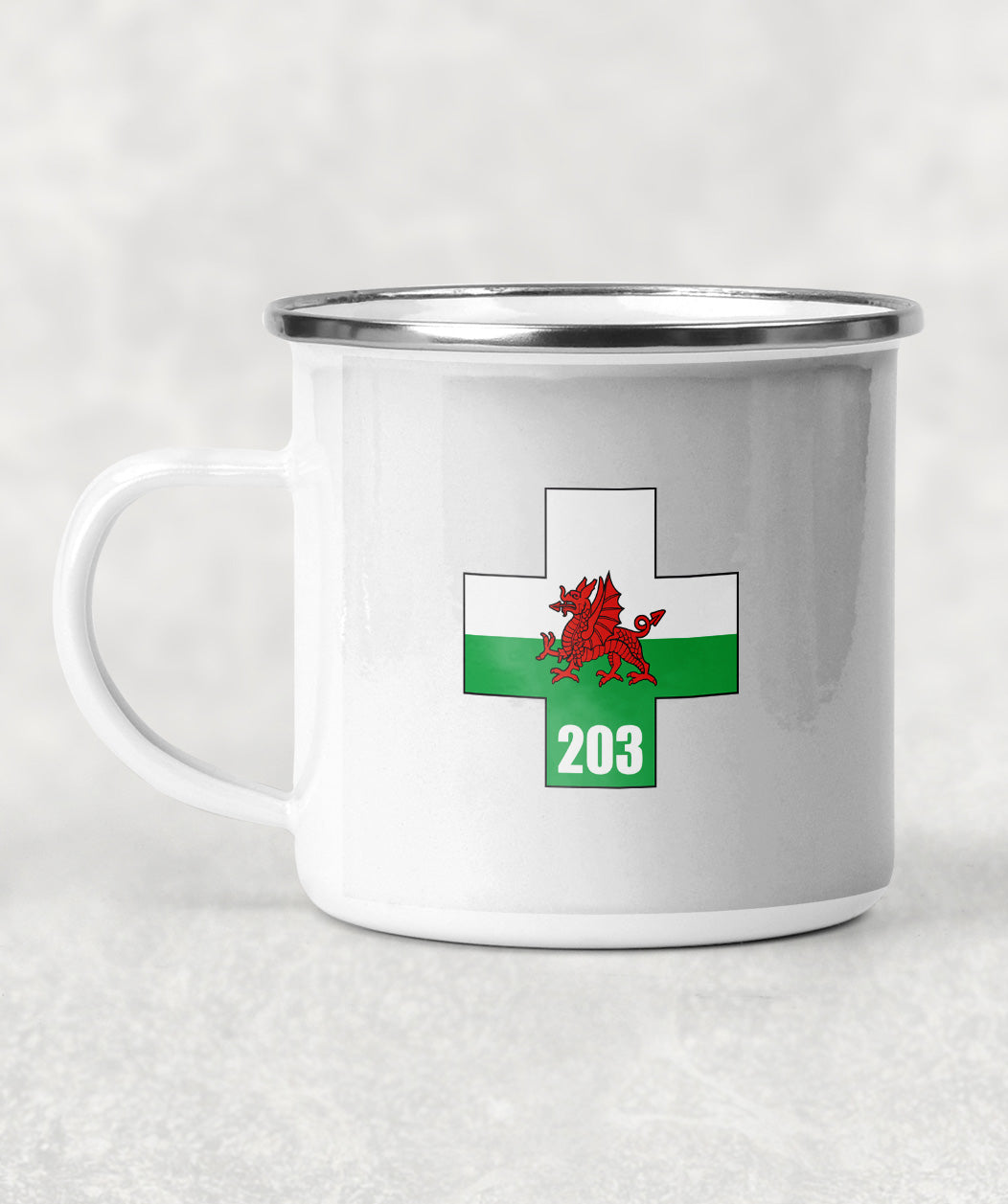203 (WELSH) Multi-Role Medical Regiment  - Enamel Mug