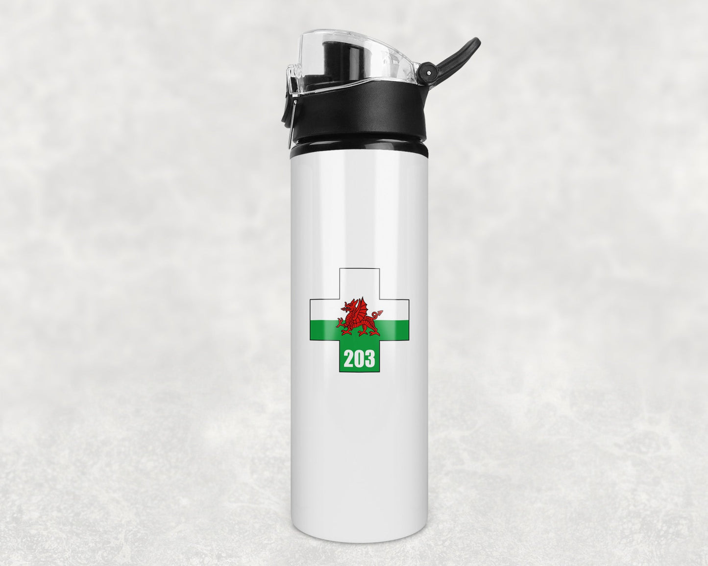 203 (WELSH) Multi-Role Medical Regiment  - Flip Top Water Bottle