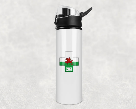 203 (WELSH) Multi-Role Medical Regiment  - Flip Top Water Bottle