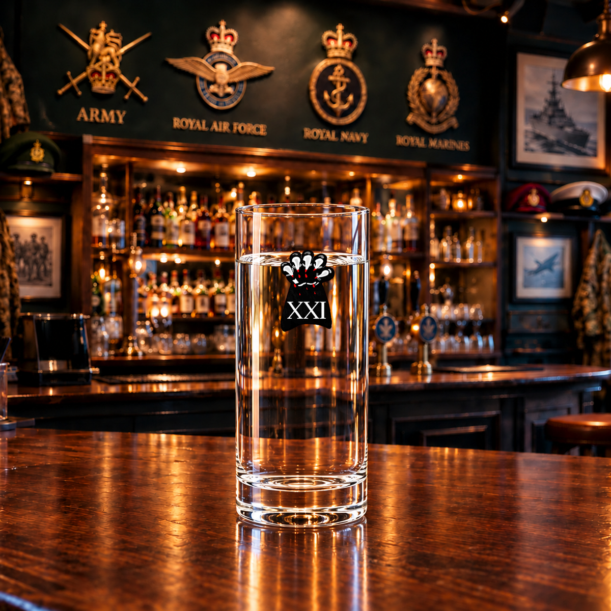 21 Engr Regt - Highball Glass