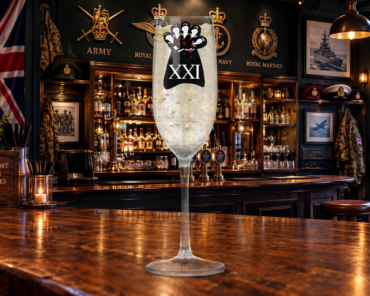 21 Engineer Regiment - Champagne/Prosecco Flute Glass