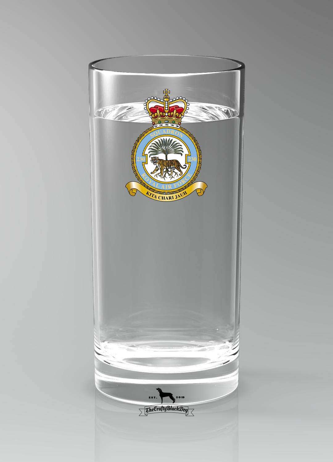 230 Squadron RAF - Straight Gin/Mixer/Water Glass