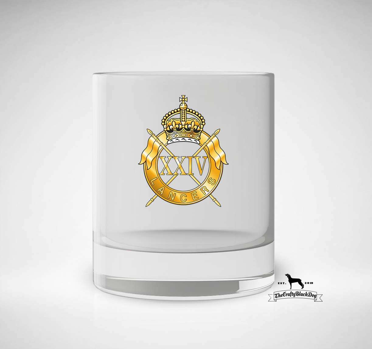 24th Lancers - Whiskey/Spirit Glass