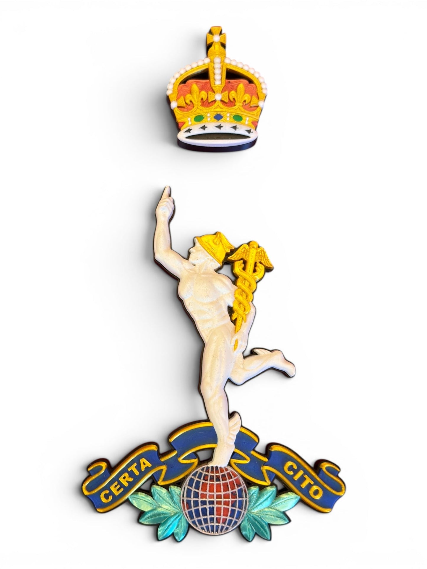 Royal Corps of Signals King's Crown Cap Badge