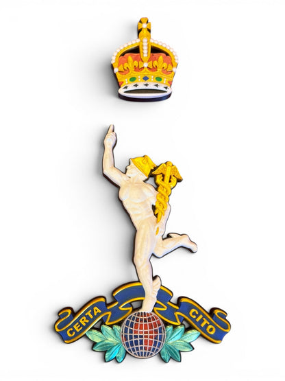 Royal Corps of Signals King's Crown Cap Badge