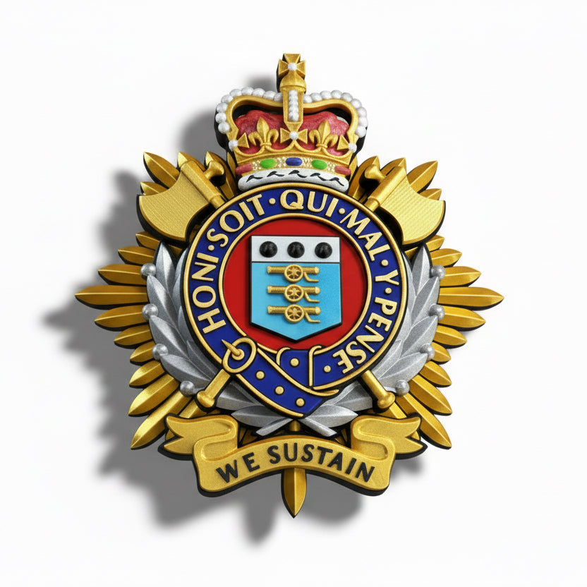 Royal Logistics Corps Queen's Crown Cap Badge