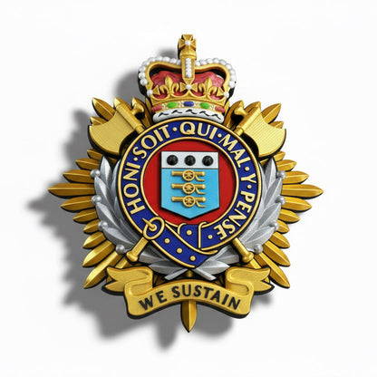 Royal Logistics Corps Queen's Crown Cap Badge