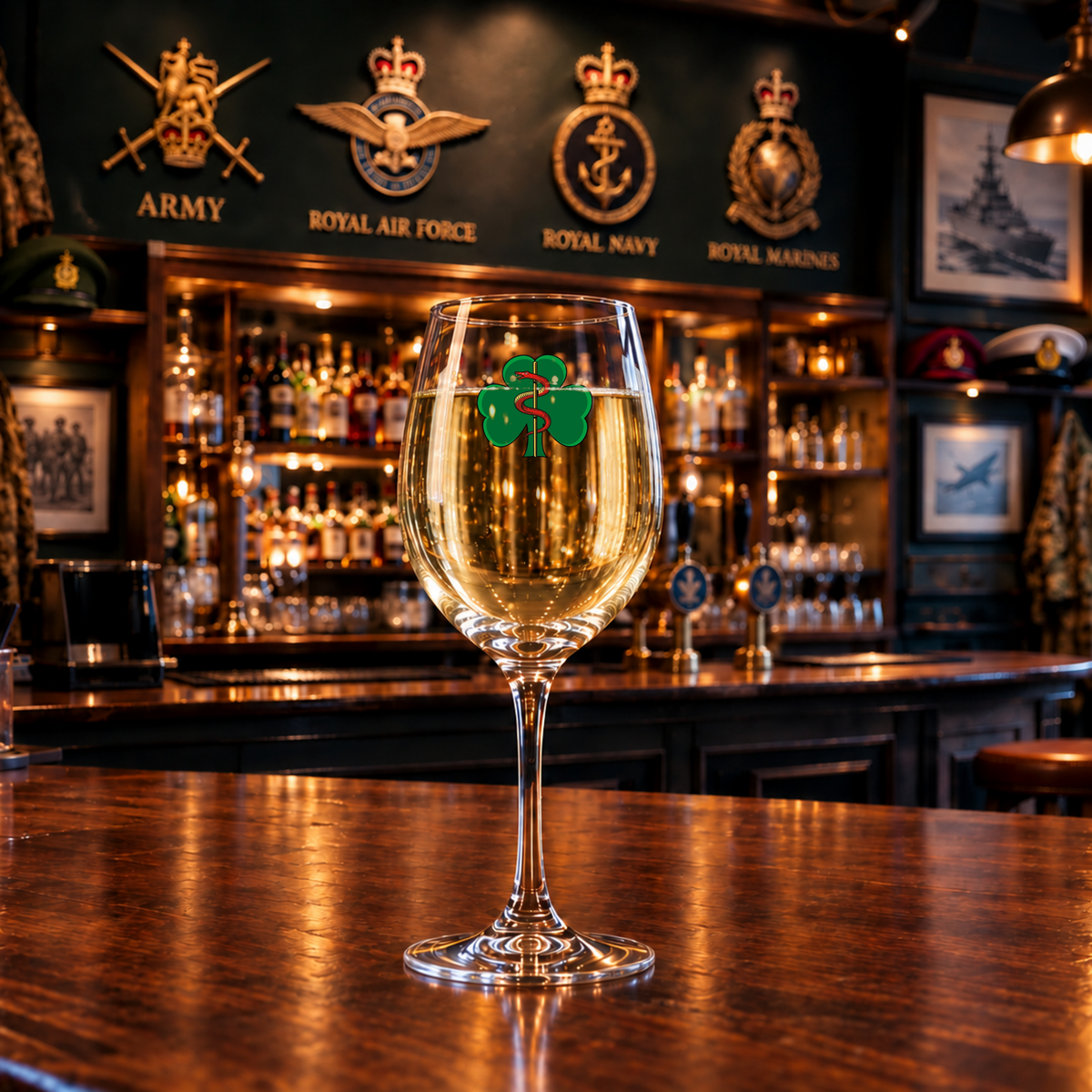 253 Medical Regt - Wine Glass | The Crafty Black Dog