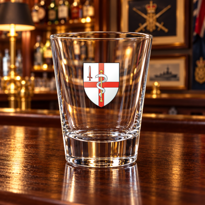 256 (City of London and South East) Multi-Role Medical Regiment (256 MMR) - Shot Glasses | The Crafty Black Dog — Frosted_Shot_Glass_Military_Bar_Smart_Object copy