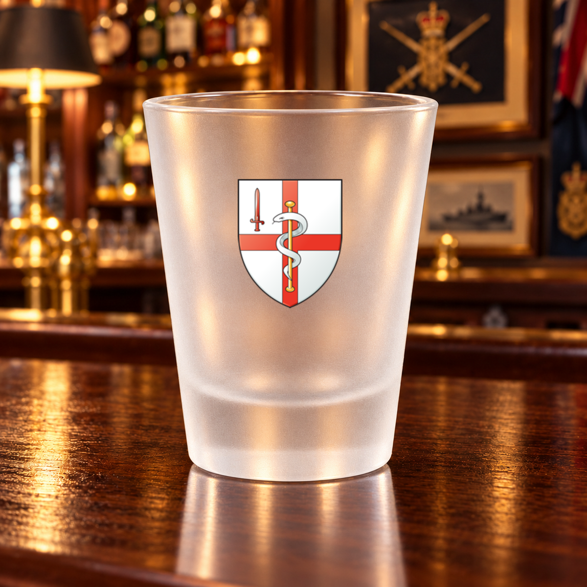 256 (City of London and South East) Multi-Role Medical Regiment (256 MMR) - Shot Glasses | The Crafty Black Dog — Clear_Shot_Glass_Military_Bar_Smart_Object copy