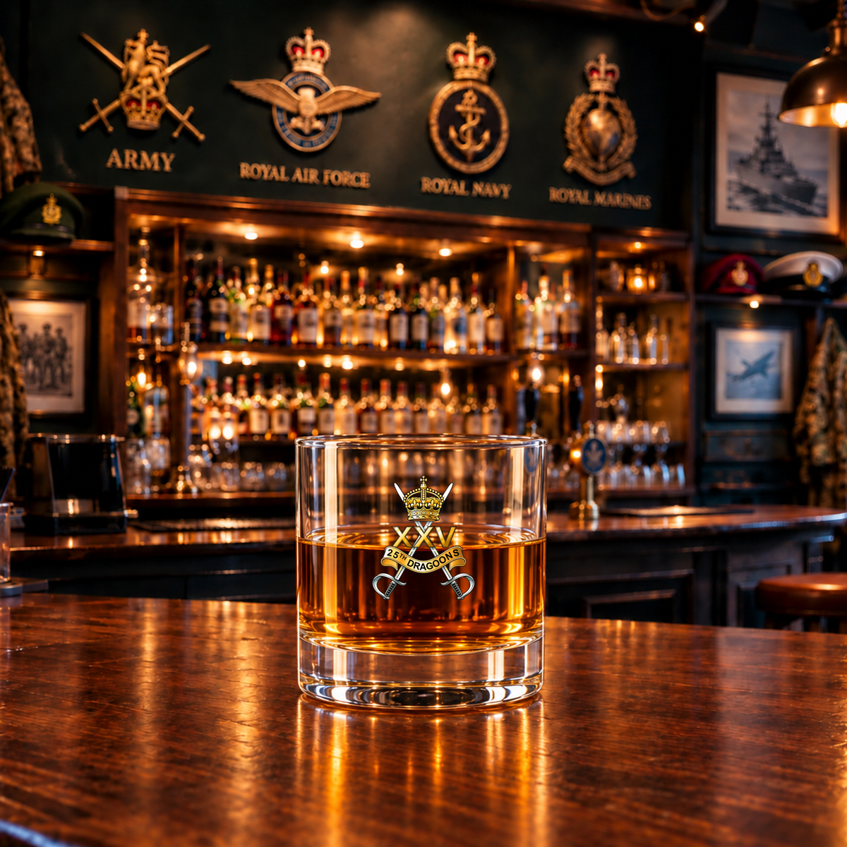 25th Dragoon Guards - Whiskey Glass