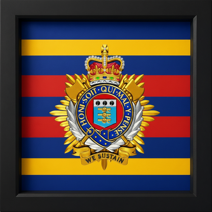 Royal Logistic Corps Cap Badge Display Frame – Queen's Crown | Officially Licensed