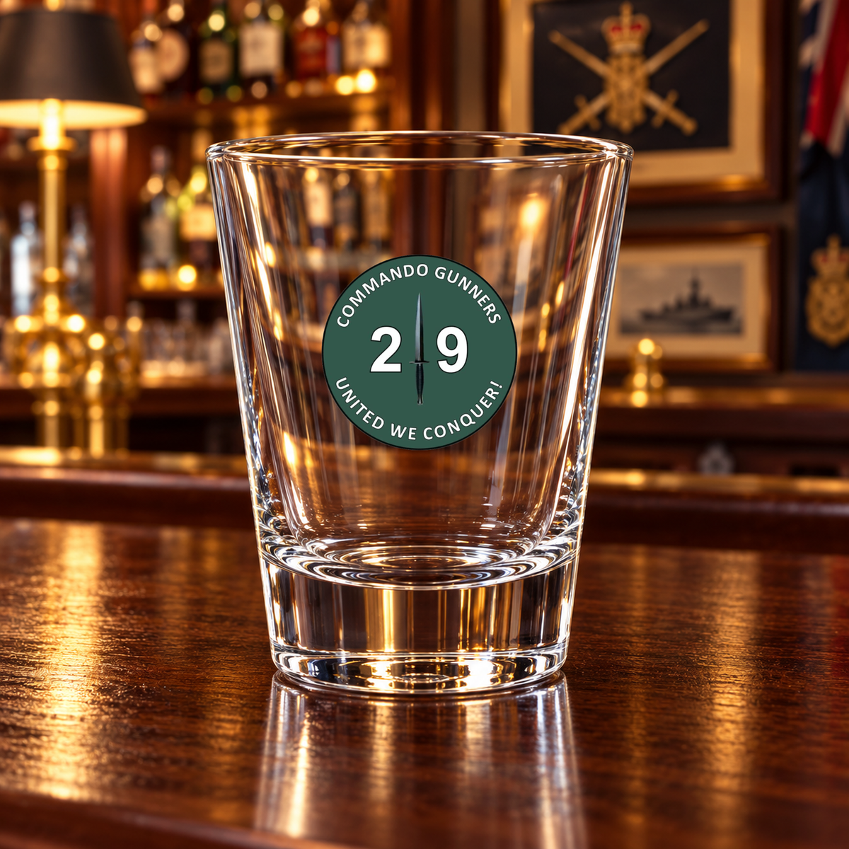 29 Commando Royal Artillery - Shot Glasses | The Crafty Black Dog — Frosted_Shot_Glass_Military_Bar_Smart_Object copy