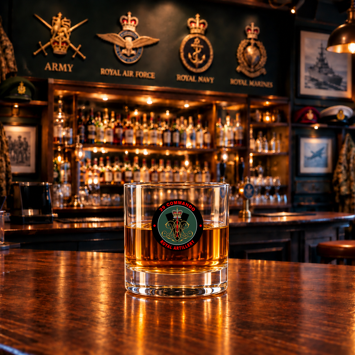 29 Commando Royal Artillery Cypher - Whiskey Glass