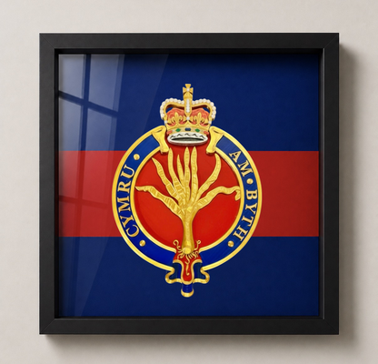 Welsh Guards Queen's Crown Cypher Display Frame | Officially Licensed
