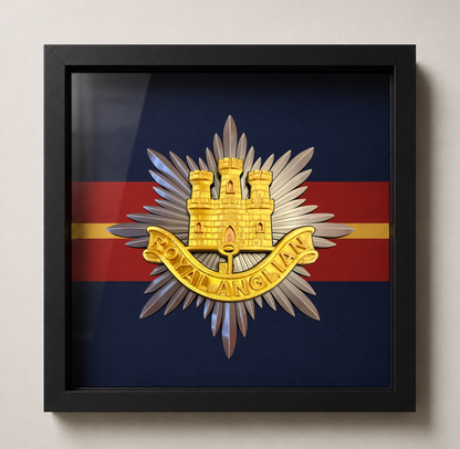 Royal Anglian Regiment Cap Badge Display Frame | Officially Licensed