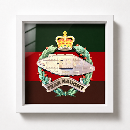 Royal Tank Regiment Queen's Crown Cap Badge Display Frame | Officially Licensed