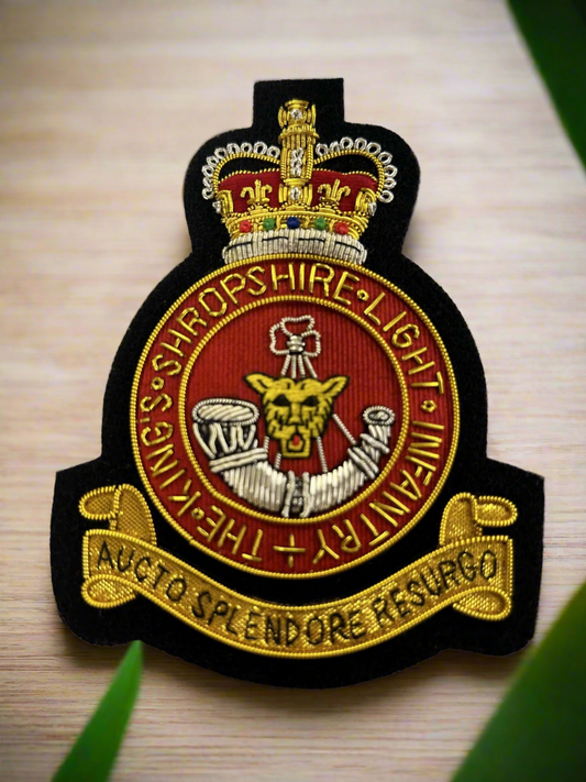 The King's Shropshire Light Infantry - Blazer Badge