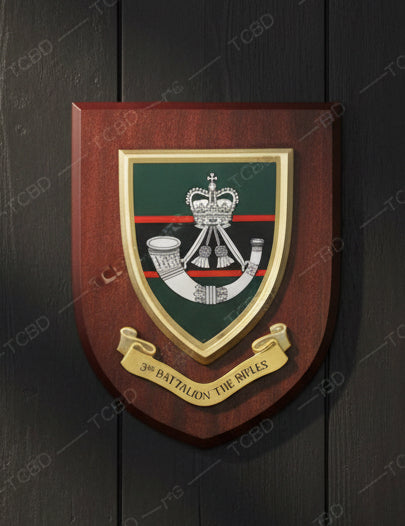 3rd Bn  Rifles - Wall Shield Plaque | MOD Licensed Seller | Regimental