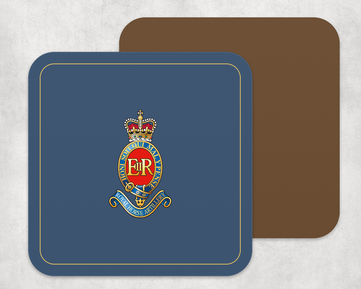 3 Royal Horse Artillery - Placemat â€” Navy_Gold_Hardback_Coaster