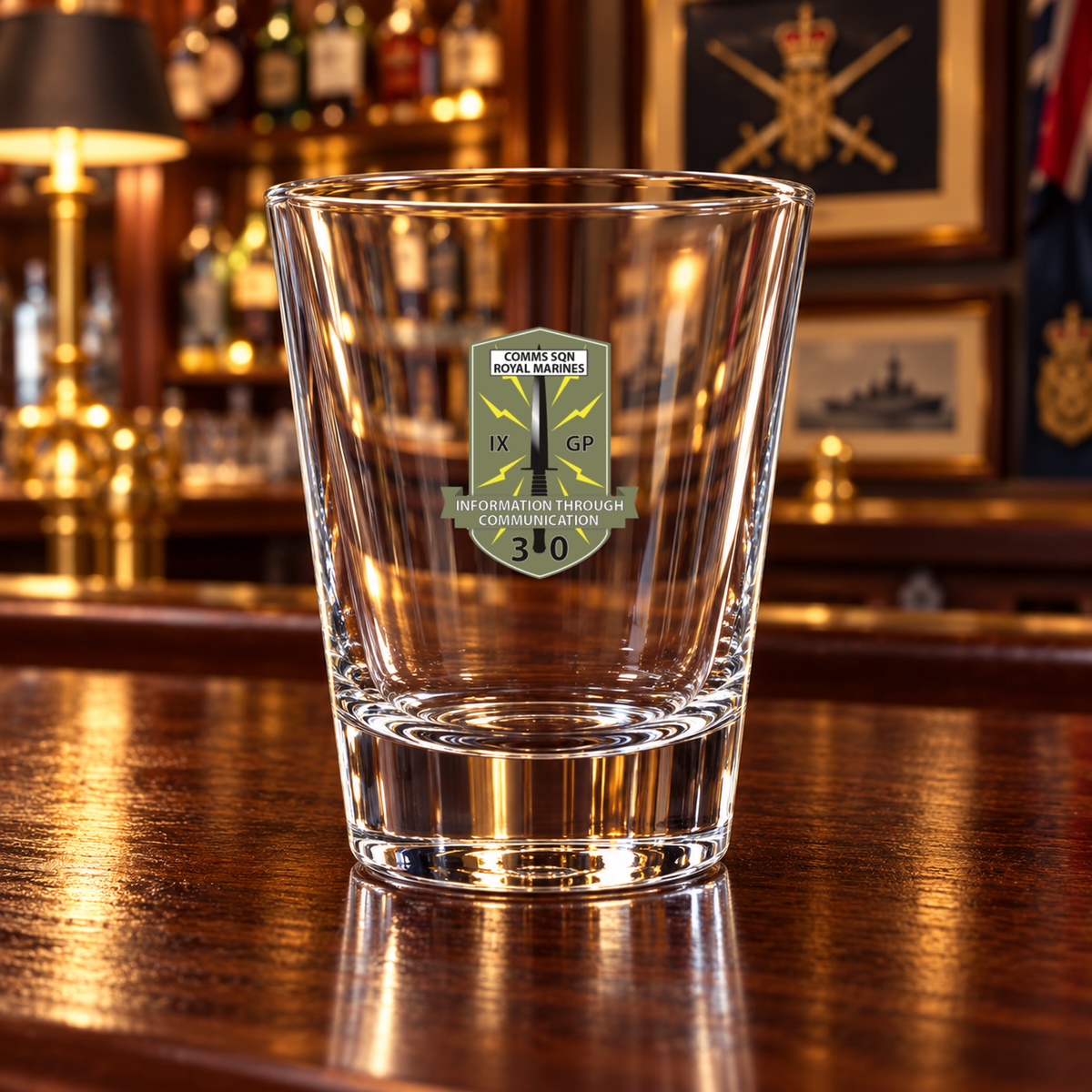 30 Cdo Comms Sqn RM - Shot Glasses | The Crafty Black Dog — Frosted_Shot_Glass_Military_Bar_Smart_Object copy