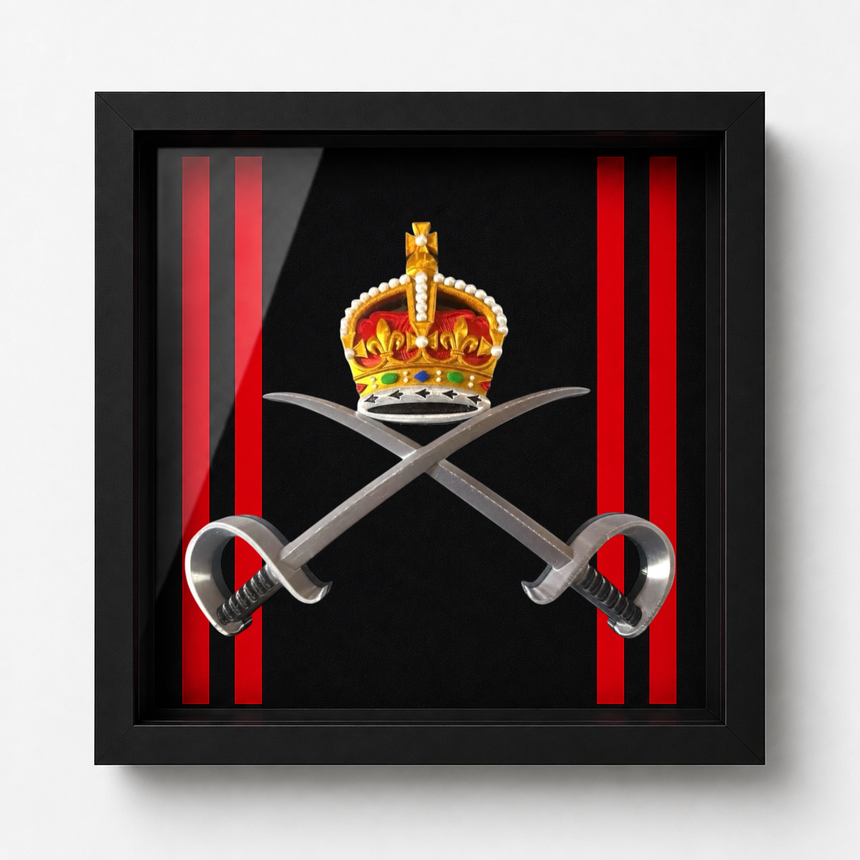 Royal Army Physical Training Corps (RAPTC) Cap Badge Display Frame – King's Crown | Officially Licensed