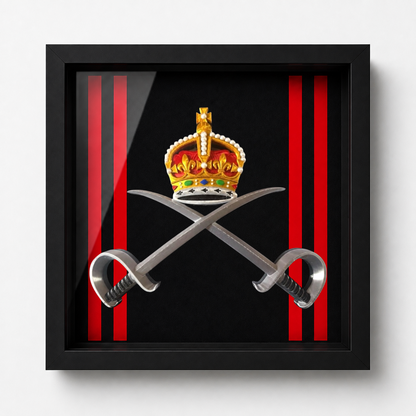 Royal Army Physical Training Corps (RAPTC) Cap Badge Display Frame – King's Crown | Officially Licensed