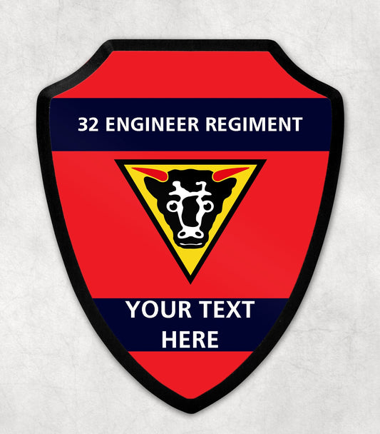 32 Engineer Regiment - Printed Wall Shield