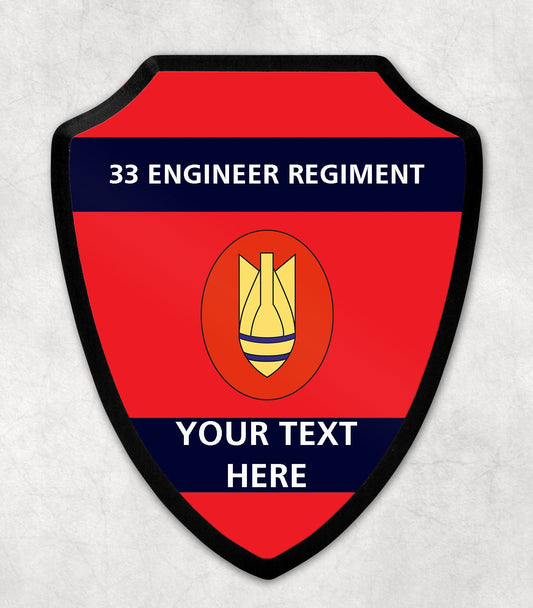33 Engineer Regiment - Printed Wall Shield