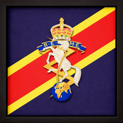 REME Cap Badge Display Frame – King's Crown | Officially Licensed