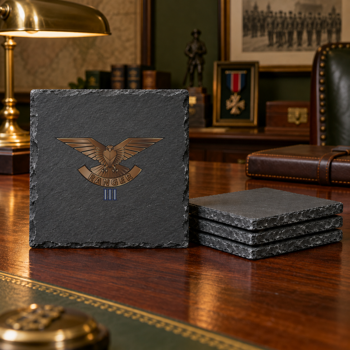 3rd Battalion, The Ranger Regiment (3 RANGER) - Slate Coaster Set | The Crafty Black Dog