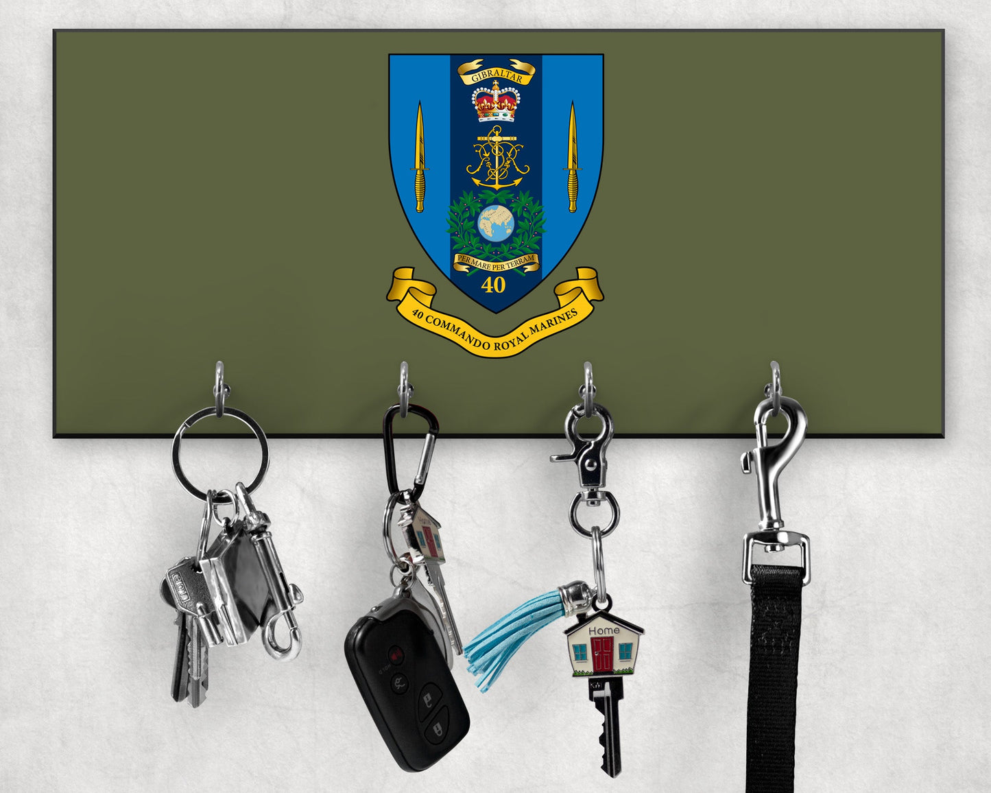 40 Commando RM - Wooden Key/Beret Hook