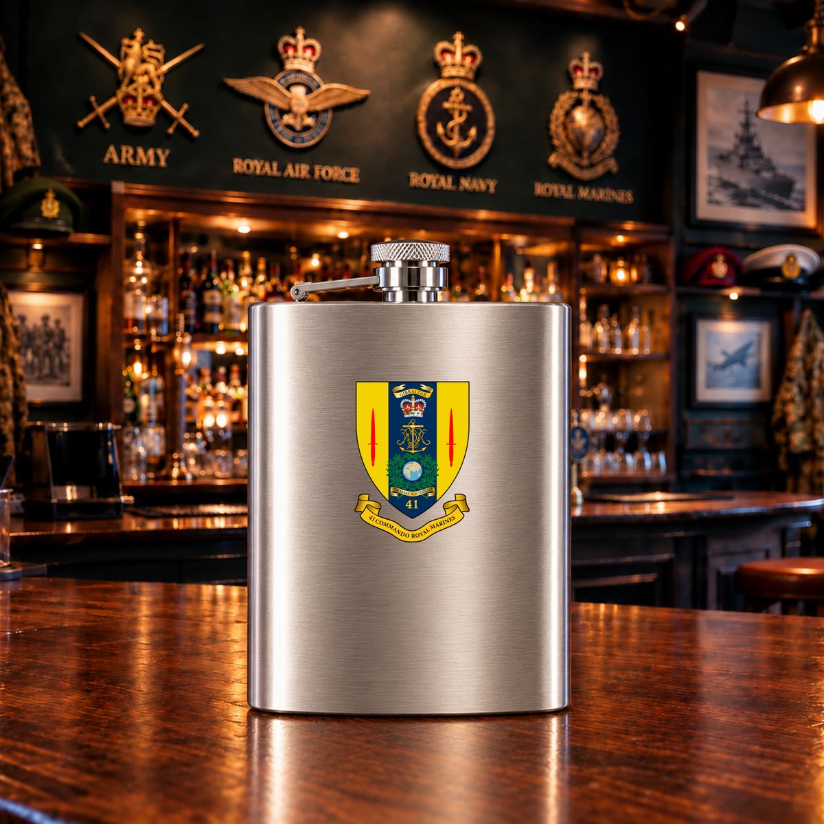 41 Commando RM - Hip Flask | The Crafty Black Dog â€” Hip_Flask