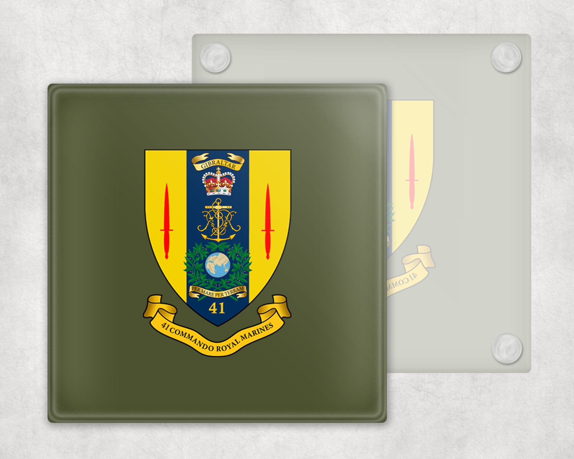41 Commando RM - Glass Coaster – The Crafty Black Dog